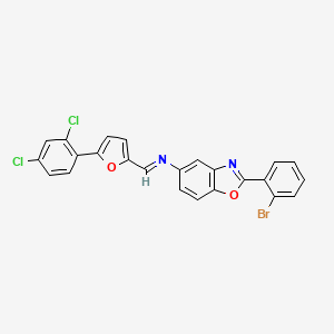molecular formula C24H13BrCl2N2O2 B4839807 2-(2-bromophenyl)-N-{[5-(2,4-dichlorophenyl)-2-furyl]methylene}-1,3-benzoxazol-5-amine 