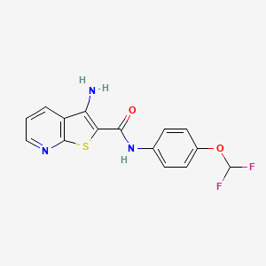 molecular formula C15H11F2N3O2S B4839836 3-amino-N-[4-(difluoromethoxy)phenyl]thieno[2,3-b]pyridine-2-carboxamide 