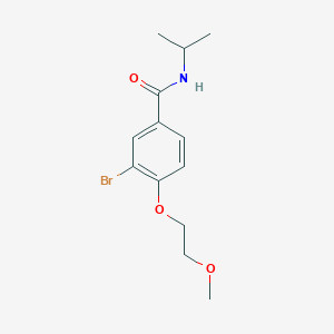 molecular formula C13H18BrNO3 B4839845 3-bromo-N-isopropyl-4-(2-methoxyethoxy)benzamide 