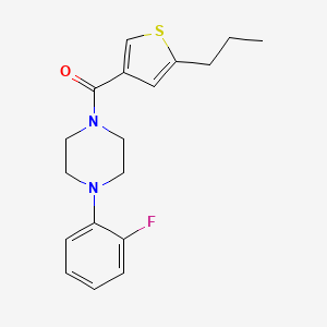 molecular formula C18H21FN2OS B4839856 1-(2-fluorophenyl)-4-[(5-propyl-3-thienyl)carbonyl]piperazine 