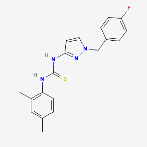 molecular formula C19H19FN4S B4839871 N-(2,4-dimethylphenyl)-N'-[1-(4-fluorobenzyl)-1H-pyrazol-3-yl]thiourea 