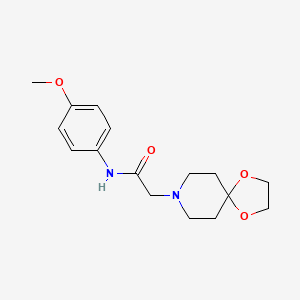molecular formula C16H22N2O4 B4839911 2-(1,4-dioxa-8-azaspiro[4.5]dec-8-yl)-N-(4-methoxyphenyl)acetamide 
