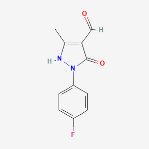 molecular formula C11H9FN2O2 B4839915 2-(4-fluorophenyl)-4-(hydroxymethylene)-5-methyl-2,4-dihydro-3H-pyrazol-3-one 