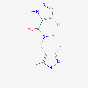 molecular formula C13H18BrN5O B4839937 4-bromo-N,1-dimethyl-N-[(1,3,5-trimethyl-1H-pyrazol-4-yl)methyl]-1H-pyrazole-5-carboxamide 