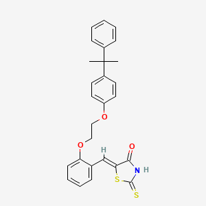 molecular formula C27H25NO3S2 B4839942 5-(2-{2-[4-(1-methyl-1-phenylethyl)phenoxy]ethoxy}benzylidene)-2-thioxo-1,3-thiazolidin-4-one 
