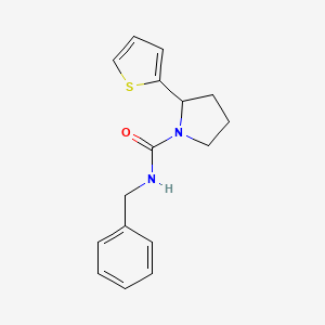 molecular formula C16H18N2OS B4839979 N-benzyl-2-(2-thienyl)-1-pyrrolidinecarboxamide 