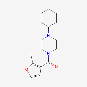 molecular formula C16H24N2O2 B4839994 1-cyclohexyl-4-(2-methyl-3-furoyl)piperazine 
