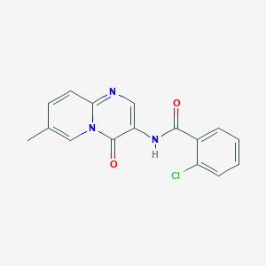 molecular formula C16H12ClN3O2 B4840026 2-chloro-N-(7-methyl-4-oxo-4H-pyrido[1,2-a]pyrimidin-3-yl)benzamide 