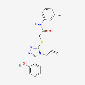 molecular formula C20H20N4O2S B4840056 2-{[4-allyl-5-(2-hydroxyphenyl)-4H-1,2,4-triazol-3-yl]thio}-N-(3-methylphenyl)acetamide 