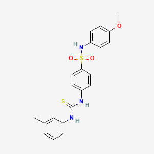 molecular formula C21H21N3O3S2 B4840070 N-(4-methoxyphenyl)-4-({[(3-methylphenyl)amino]carbonothioyl}amino)benzenesulfonamide 