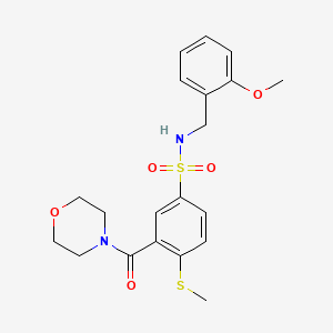N-(2-methoxybenzyl)-4-(methylthio)-3-(4-morpholinylcarbonyl)benzenesulfonamide