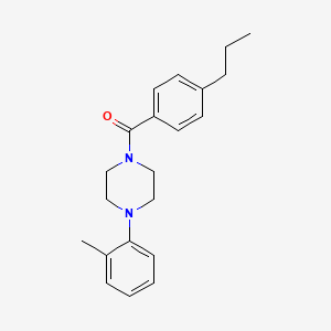molecular formula C21H26N2O B4840087 1-(2-methylphenyl)-4-(4-propylbenzoyl)piperazine 