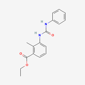 molecular formula C17H18N2O3 B4840093 ethyl 3-[(anilinocarbonyl)amino]-2-methylbenzoate 