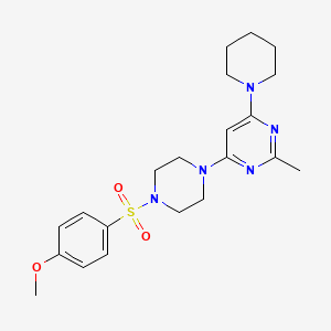 molecular formula C21H29N5O3S B4840108 4-{4-[(4-methoxyphenyl)sulfonyl]-1-piperazinyl}-2-methyl-6-(1-piperidinyl)pyrimidine 