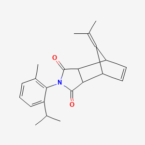 molecular formula C22H25NO2 B4840152 4-(2-isopropyl-6-methylphenyl)-10-(1-methylethylidene)-4-azatricyclo[5.2.1.0~2,6~]dec-8-ene-3,5-dione 