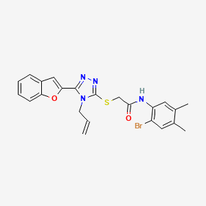 molecular formula C23H21BrN4O2S B4840176 2-{[4-allyl-5-(1-benzofuran-2-yl)-4H-1,2,4-triazol-3-yl]thio}-N-(2-bromo-4,5-dimethylphenyl)acetamide 