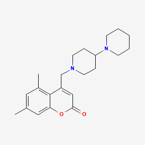 molecular formula C22H30N2O2 B4840209 4-(1,4'-bipiperidin-1'-ylmethyl)-5,7-dimethyl-2H-chromen-2-one CAS No. 931586-49-1