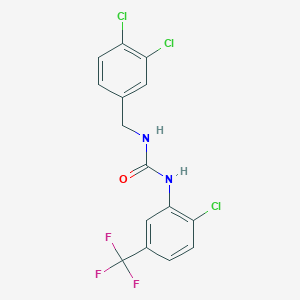molecular formula C15H10Cl3F3N2O B4840277 N-[2-chloro-5-(trifluoromethyl)phenyl]-N'-(3,4-dichlorobenzyl)urea 
