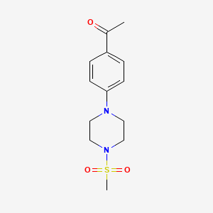 molecular formula C13H18N2O3S B4840308 1-{4-[4-(methylsulfonyl)-1-piperazinyl]phenyl}ethanone 
