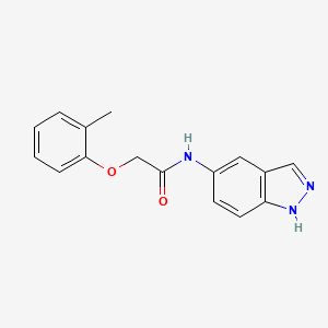 molecular formula C16H15N3O2 B4840310 N-1H-indazol-5-yl-2-(2-methylphenoxy)acetamide 