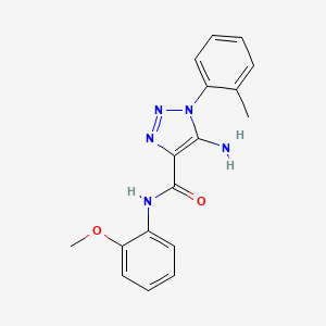 molecular formula C17H17N5O2 B4840313 5-amino-N-(2-methoxyphenyl)-1-(2-methylphenyl)-1H-1,2,3-triazole-4-carboxamide 