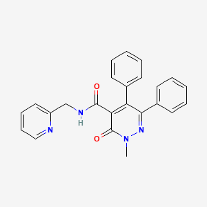 molecular formula C24H20N4O2 B4840320 2-methyl-3-oxo-5,6-diphenyl-N-(2-pyridinylmethyl)-2,3-dihydro-4-pyridazinecarboxamide 