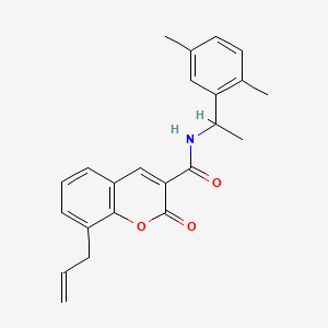 molecular formula C23H23NO3 B4840341 8-allyl-N-[1-(2,5-dimethylphenyl)ethyl]-2-oxo-2H-chromene-3-carboxamide 