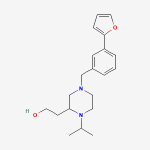 molecular formula C20H28N2O2 B4840363 2-{4-[3-(2-furyl)benzyl]-1-isopropyl-2-piperazinyl}ethanol 