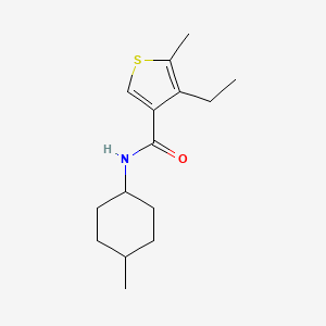 molecular formula C15H23NOS B4840406 4-ethyl-5-methyl-N-(4-methylcyclohexyl)-3-thiophenecarboxamide 