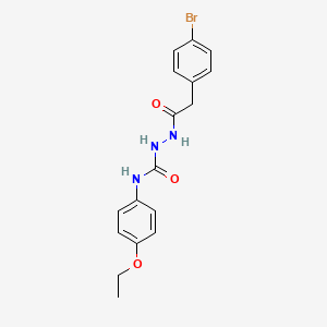 molecular formula C17H18BrN3O3 B4840432 2-[(4-bromophenyl)acetyl]-N-(4-ethoxyphenyl)hydrazinecarboxamide 