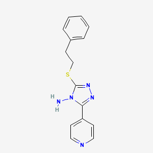 molecular formula C15H15N5S B4840447 3-[(2-phenylethyl)thio]-5-(4-pyridinyl)-4H-1,2,4-triazol-4-amine 