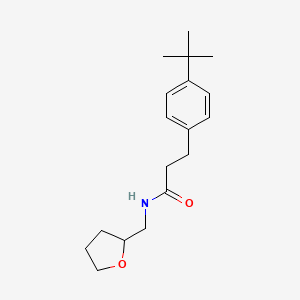 molecular formula C18H27NO2 B4840470 3-(4-tert-butylphenyl)-N-(tetrahydro-2-furanylmethyl)propanamide 