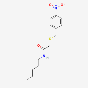 molecular formula C14H20N2O3S B4840494 2-[(4-nitrobenzyl)thio]-N-pentylacetamide 