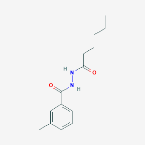 molecular formula C14H20N2O2 B4840506 N'-hexanoyl-3-methylbenzohydrazide 