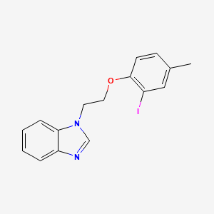 molecular formula C16H15IN2O B4840519 1-[2-(2-iodo-4-methylphenoxy)ethyl]-1H-benzimidazole 