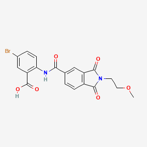 molecular formula C19H15BrN2O6 B4840528 5-bromo-2-({[2-(2-methoxyethyl)-1,3-dioxo-2,3-dihydro-1H-isoindol-5-yl]carbonyl}amino)benzoic acid 