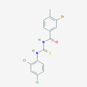 molecular formula C15H11BrCl2N2OS B4840536 3-bromo-N-{[(2,4-dichlorophenyl)amino]carbonothioyl}-4-methylbenzamide 