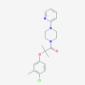molecular formula C20H24ClN3O2 B4840547 1-[2-(4-chloro-3-methylphenoxy)-2-methylpropanoyl]-4-(2-pyridinyl)piperazine 