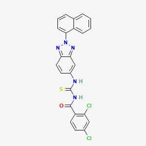 molecular formula C24H15Cl2N5OS B4840548 2,4-dichloro-N-({[2-(1-naphthyl)-2H-1,2,3-benzotriazol-5-yl]amino}carbonothioyl)benzamide 