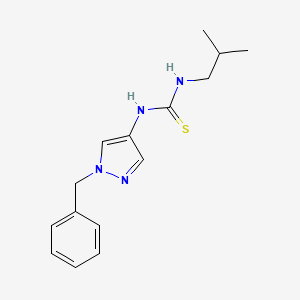 molecular formula C15H20N4S B4840560 N-(1-benzyl-1H-pyrazol-4-yl)-N'-isobutylthiourea 