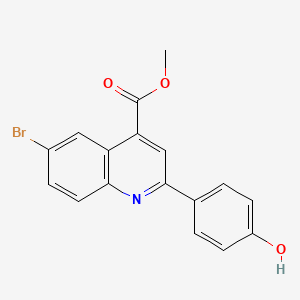 molecular formula C17H12BrNO3 B4840569 methyl 6-bromo-2-(4-hydroxyphenyl)-4-quinolinecarboxylate 
