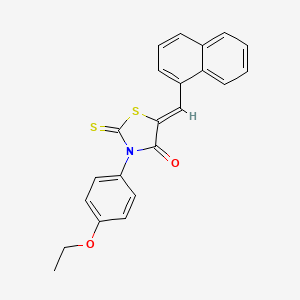 molecular formula C22H17NO2S2 B4840589 3-(4-ethoxyphenyl)-5-(1-naphthylmethylene)-2-thioxo-1,3-thiazolidin-4-one 