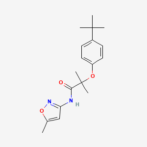 molecular formula C18H24N2O3 B4840607 2-(4-tert-butylphenoxy)-2-methyl-N-(5-methyl-3-isoxazolyl)propanamide 