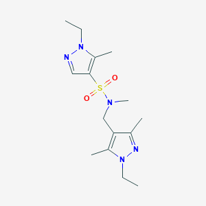 1-ethyl-N-[(1-ethyl-3,5-dimethyl-1H-pyrazol-4-yl)methyl]-N,5-dimethyl-1H-pyrazole-4-sulfonamide