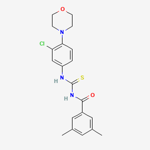 molecular formula C20H22ClN3O2S B4840621 N-({[3-chloro-4-(4-morpholinyl)phenyl]amino}carbonothioyl)-3,5-dimethylbenzamide 