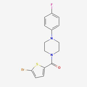 molecular formula C15H14BrFN2OS B4840677 1-[(5-溴-2-噻吩基)羰基]-4-(4-氟苯基)哌嗪 