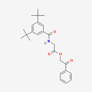 molecular formula C25H31NO4 B4840680 2-oxo-2-phenylethyl N-(3,5-di-tert-butylbenzoyl)glycinate 