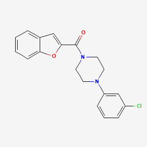 molecular formula C19H17ClN2O2 B4840688 1-(1-benzofuran-2-ylcarbonyl)-4-(3-chlorophenyl)piperazine 
