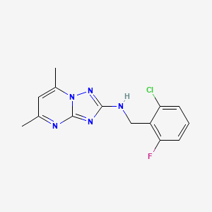 molecular formula C14H13ClFN5 B4840689 N-(2-chloro-6-fluorobenzyl)-5,7-dimethyl[1,2,4]triazolo[1,5-a]pyrimidin-2-amine 