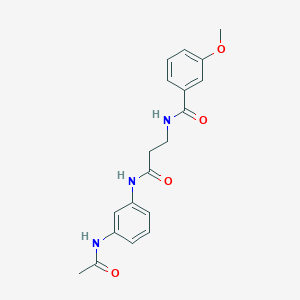molecular formula C19H21N3O4 B4840690 N-(3-{[3-(acetylamino)phenyl]amino}-3-oxopropyl)-3-methoxybenzamide 